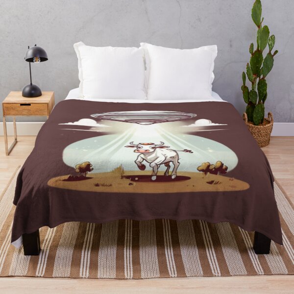 Item preview, UFO abducting a Happy Cow designed and sold by Planetporridge.