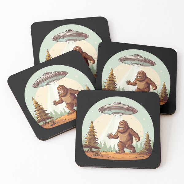 Item preview, UFO abducting a Bigfoot designed and sold by Planetporridge.