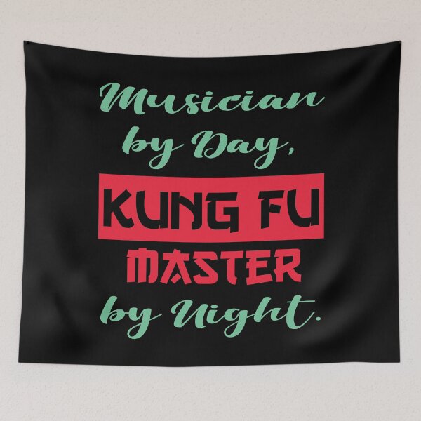 Item preview, Kung Fu Master & Musician | Dual Life | T-Shirt Design | designed and sold by TheInkyOwl-TIO.