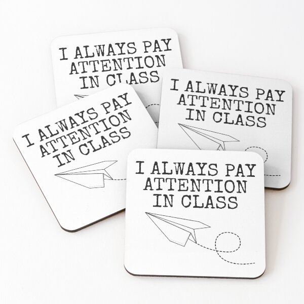Item preview, I Always Pay Attention In Class, Paper Plane Funny designed and sold by doodlerob.