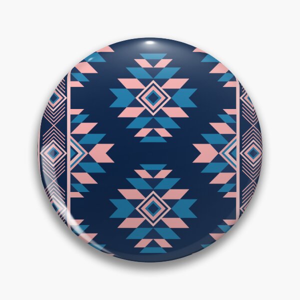 Item preview, Blue Pink Carpet American Native Geometric Art designed and sold by teaw-teaw.