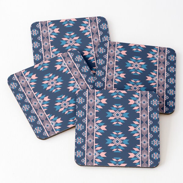 Item preview, Blue Pink Carpet American Native Geometric Art designed and sold by teaw-teaw.
