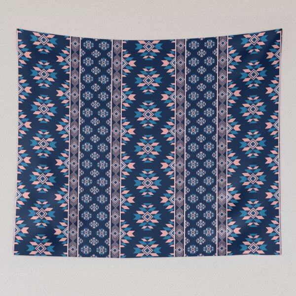 Item preview, Blue Pink Carpet American Native Geometric Art designed and sold by teaw-teaw.