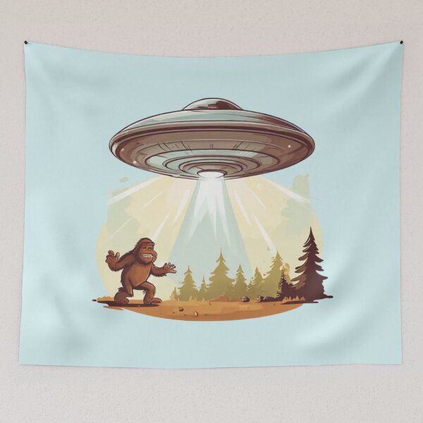 Item preview, UAP abducting a Bigfoot designed and sold by Planetporridge.