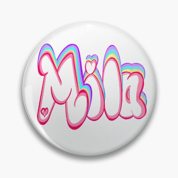 Item preview, Mila popular girls first name in white and pastels. Personalized personalised customised name Mila designed and sold by Artonmytee.