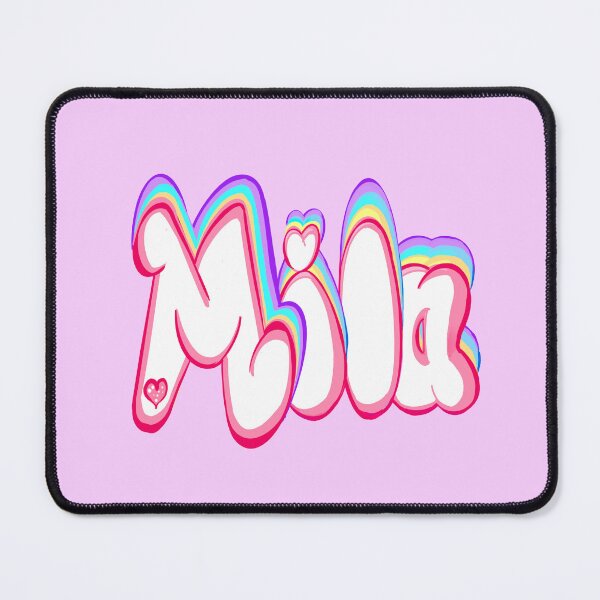Item preview, Mila popular girls first name in white and pastels. Personalized personalised customised name Mila designed and sold by Artonmytee.