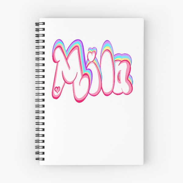 Item preview, Mila popular girls first name in white and pastels. Personalized personalised customised name Mila designed and sold by Artonmytee.
