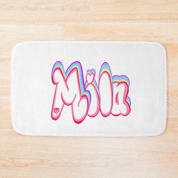 Item preview, Mila popular girls first name in white and pastels. Personalized personalised customised name Mila designed and sold by Artonmytee.