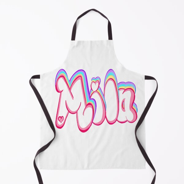 Item preview, Mila popular girls first name in white and pastels. Personalized personalised customised name Mila designed and sold by Artonmytee.