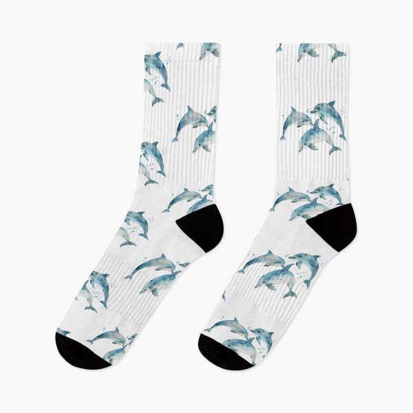 Item preview, Playful Baby Dolphins: Watercolor Delight designed and sold by AI-Only Creations.