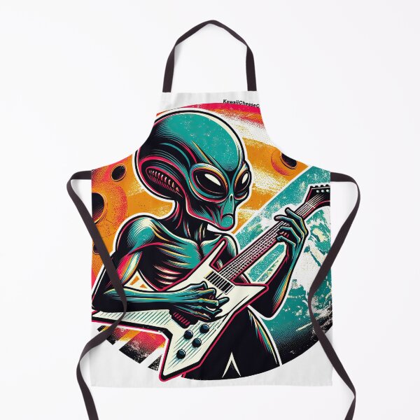 Item preview, Retro Alien Jamming on Guitar Rockstar Music designed and sold by KawaiiCherryPie.