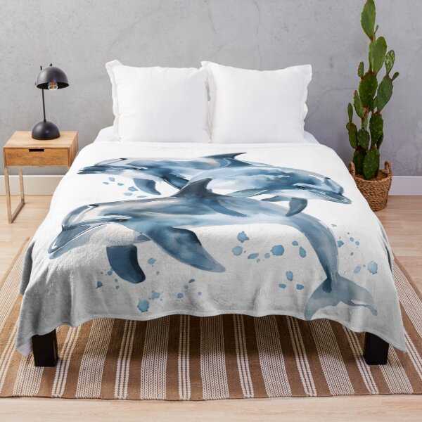 Item preview, Joyful Baby Dolphins: Watercolor Harmony designed and sold by AI-Only Creations.