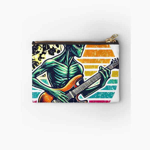 Item preview, Retro Alien Playing Guitar Rock Music Vibes designed and sold by KawaiiCherryPie.