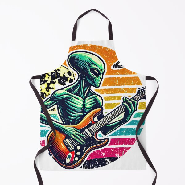 Item preview, Retro Alien Playing Guitar Rock Music Vibes designed and sold by KawaiiCherryPie.