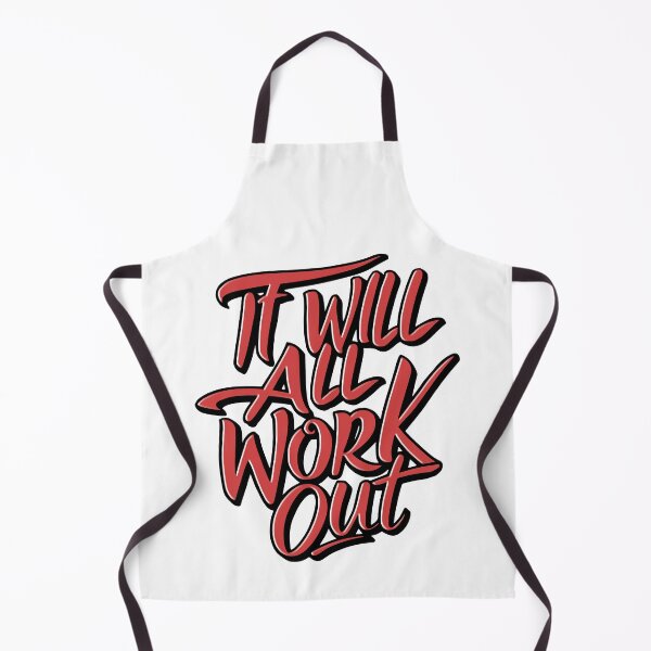 Item preview, It Will All Work Out. Red Cute Quote designed and sold by PMCreative.