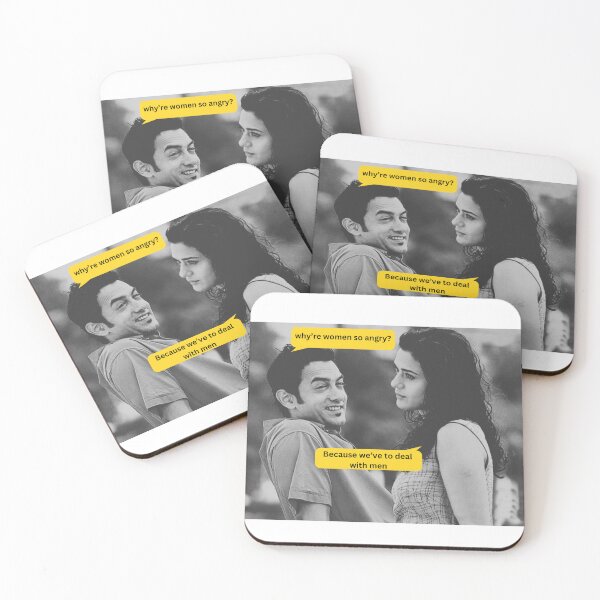 Item preview, Funny Movie Scene Meme | Dil Chahta Hai | Bollywood | Retro | Womanhood designed and sold by Sketchbook Studio by Aqsaa.