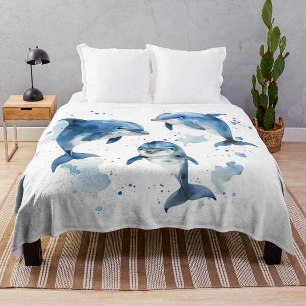 Item preview, Charming Baby Dolphins: Watercolor Bliss designed and sold by AI-Only Creations.