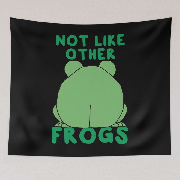 Item preview, Not Like Other Frogs booty. Hand drawing frog doodle. Funny Frog Butt Meme designed and sold by Unitepeople.