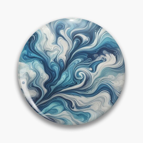Item preview, “Blue Swirl Abstract Art” designed and sold by PrintoThink.