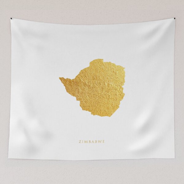 Item preview, Zimbabwe Gold Map designed and sold by ArtPrints.