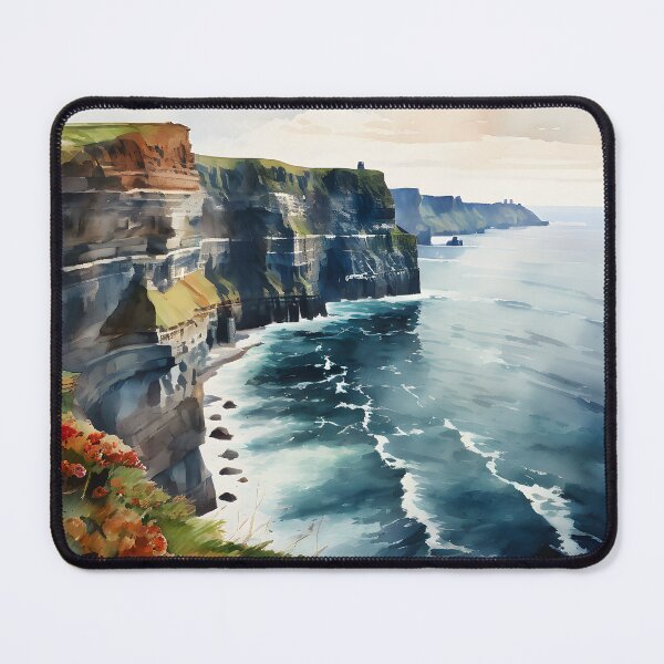 Item preview, Cliffs of Moher: Sharp Focus Watercolor Beauty designed and sold by LSVart.