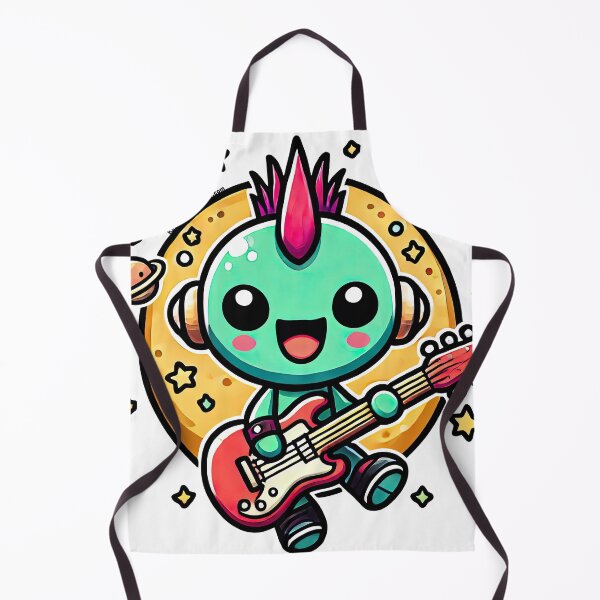 Item preview, Cute Alien Rocking Out with Guitar Punk Music designed and sold by KawaiiCherryPie.