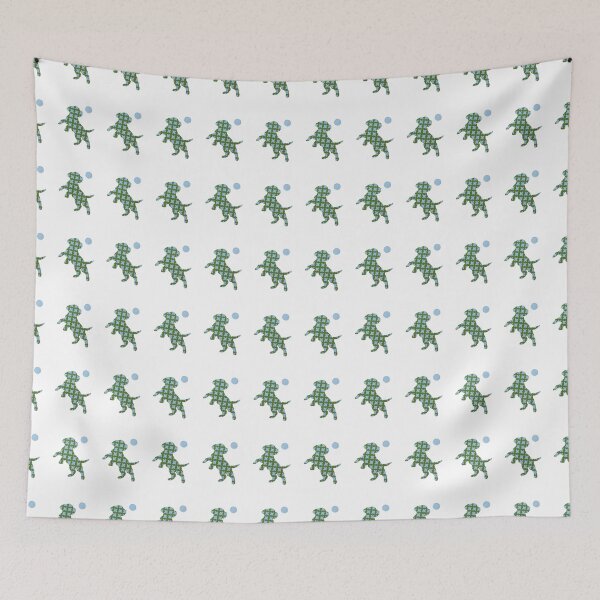 Item preview, Jumping Puppy, Green and Blue - Silhouette Collection designed and sold by CuratedDesignCa.