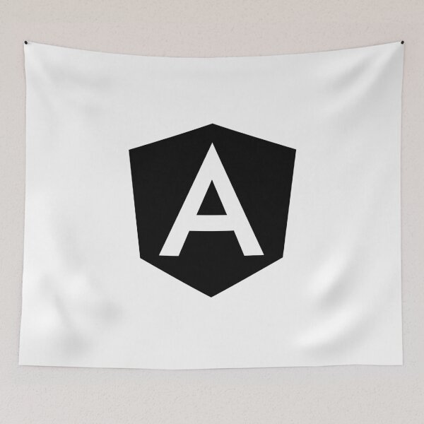 Item preview, Angular Angular.js Black Logo T-Shirt designed and sold by Rainwater Merch.