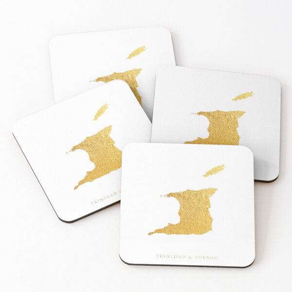 Item preview, Trinidad & Tobago Gold Map designed and sold by ArtPrints.