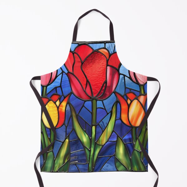 Artikelvorschau, Strahlend rote Tulpe - Glasmalerei Kunst entworfen und verkauft von mebraart.