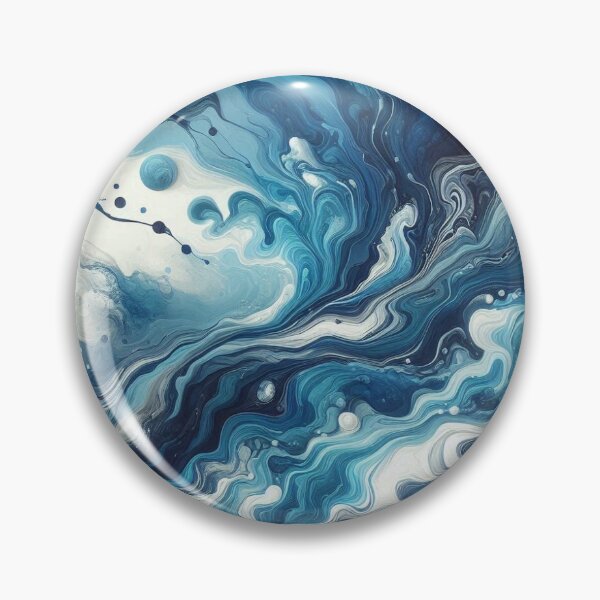 Item preview,  “Blue Swirl Abstract Art” designed and sold by PrintoThink.