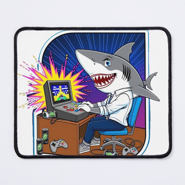 Item preview, shark shirt playing a game V0 designed and sold by soislove.