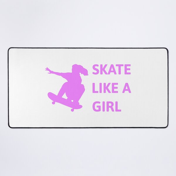 Item preview, Skate Like A Girl! Pink Girl Skateboard designed and sold by PMCreative.