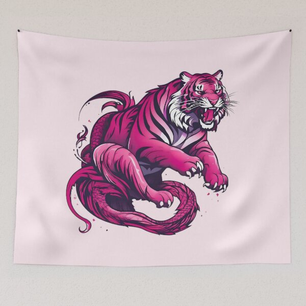 Item preview, Hot Pink Tiger Dragon Mythical Creature designed and sold by kathrynchill.