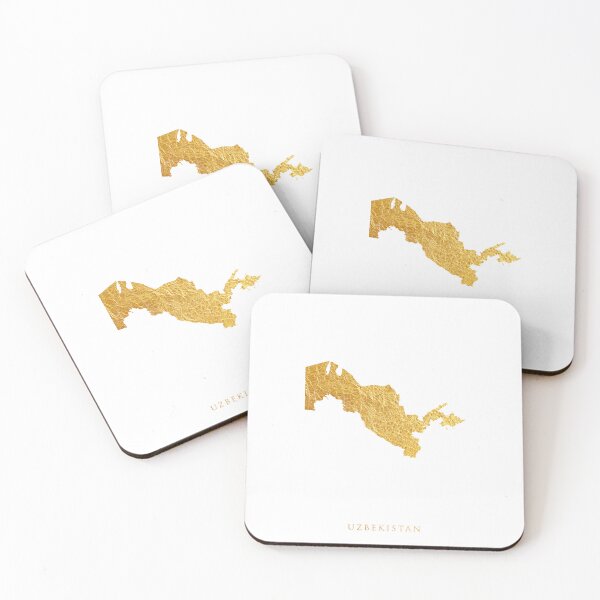 Item preview, Uzbekistan Gold Map designed and sold by ArtPrints.