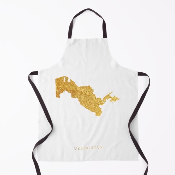 Item preview, Uzbekistan Gold Map designed and sold by ArtPrints.