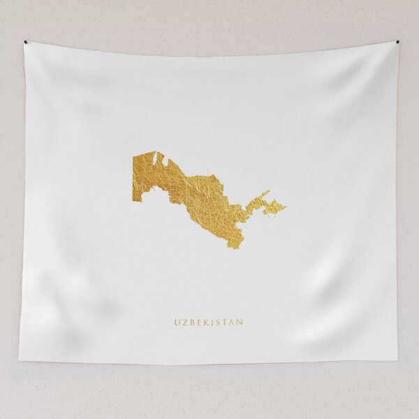 Item preview, Uzbekistan Gold Map designed and sold by ArtPrints.