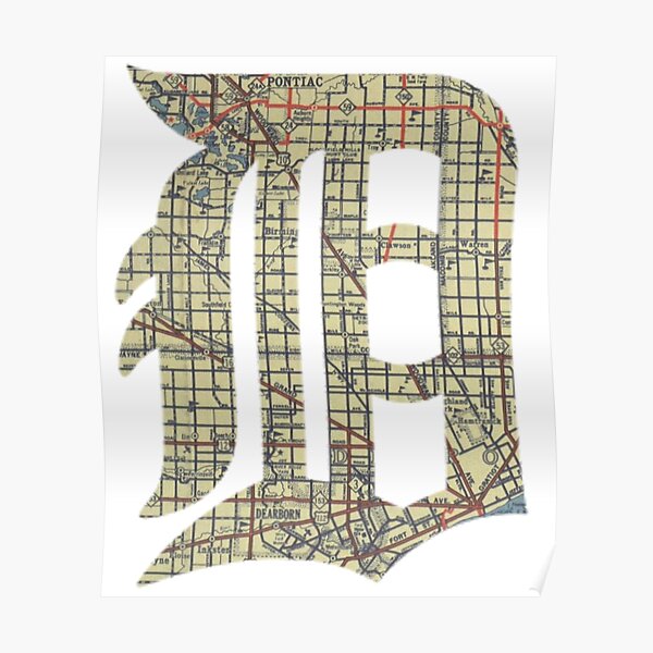 Detroit Old English D Art Print for Sale by fueqy