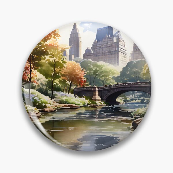 Item preview, Central Park: Tranquil Watercolor Scene Unveiled designed and sold by LSVart.