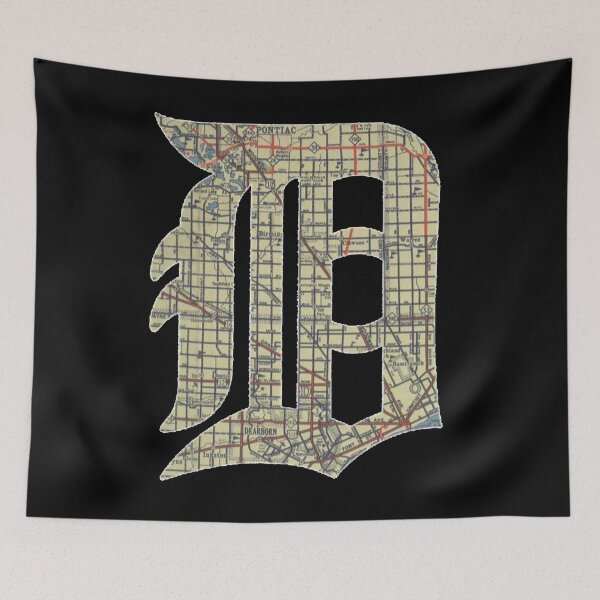 Item preview, Detroit City Map Old English D designed and sold by obviouslogic.