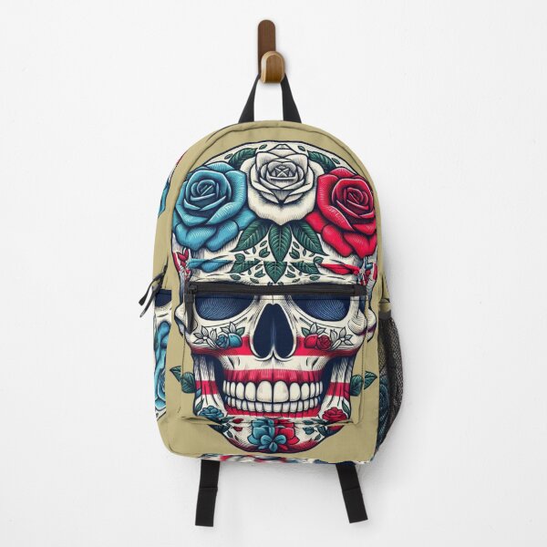 Item preview, Skull - USA and rose theme sketch art designed and sold by ZulryLifestyles.