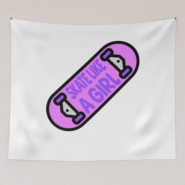 Item preview, Skate Like A Girl! Funny Girl Skateboard designed and sold by PMCreative.