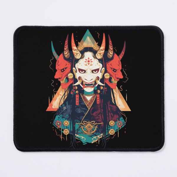 Item preview, Japanese demon mask AKM_07 designed and sold by NoNeed4InK.