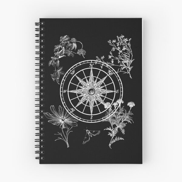 Item preview, Vintage Compass With Plants Drawing Design designed and sold by EarthArtDesigns.