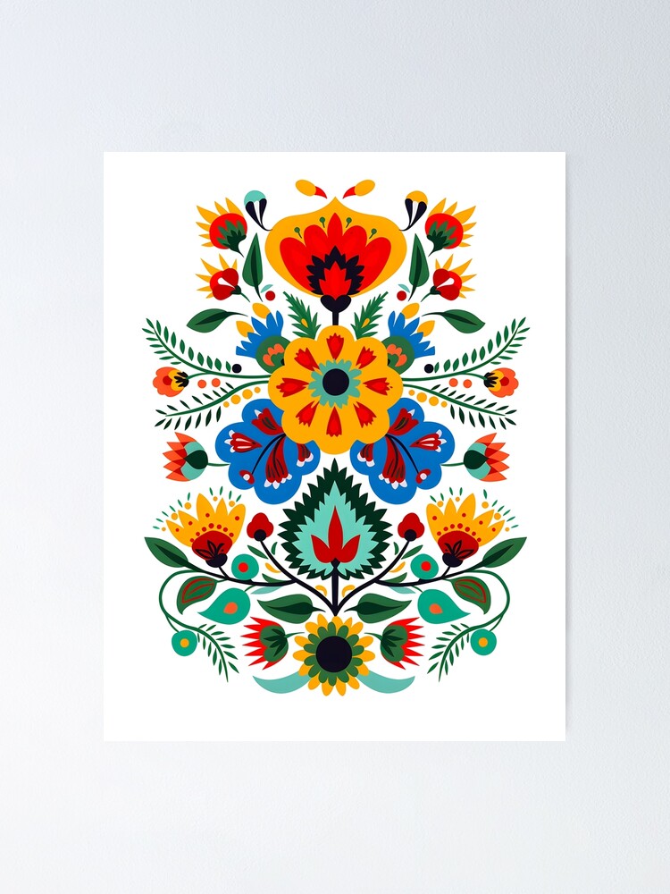 "Copy of Polish Flowers Pattern | wycinanki | Folklore | Folk Art ...