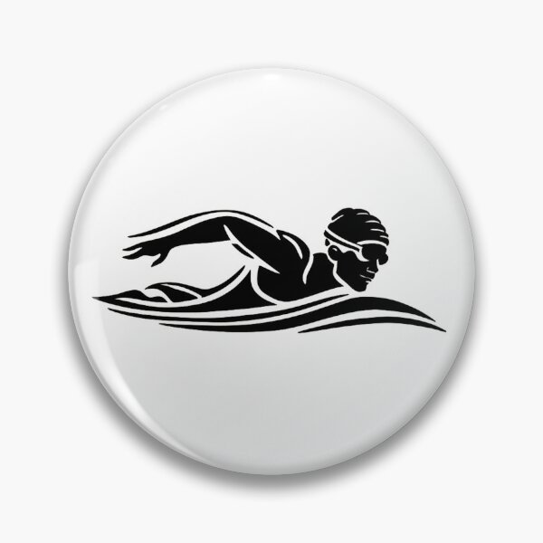 Item preview, Elegant black white swimmer ,Swim Swimming Pool dive sport  designed and sold by SOUFIANE1991.