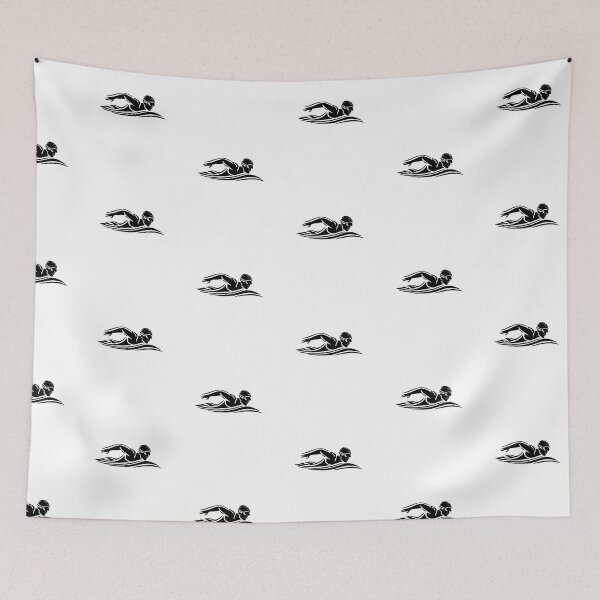 Item preview, Elegant black white swimmer ,Swim Swimming Pool dive sport  designed and sold by SOUFIANE1991.