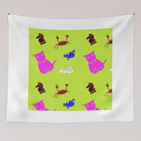 Item preview, Vibrant Tapestry of Creatures and Chess designed and sold by youme63.