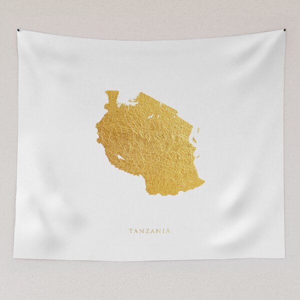 Item preview, Tanzania Gold Map designed and sold by ArtPrints.