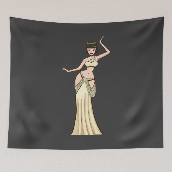 Item preview, Retro Styled Pin-Up Girl Belly Dancer T-Shirt designed and sold by johnmgr21.